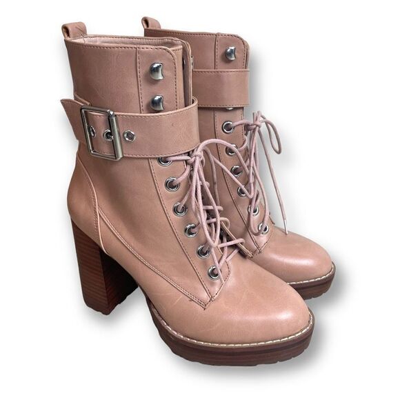 Urban Outfitters Kennedy Heeled Lace-Up Boots - Picture 1 of 5